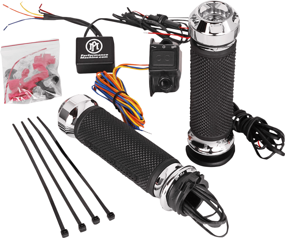 BARNETT 0631-0276 Apex Heated Grips - Cable - Chrome