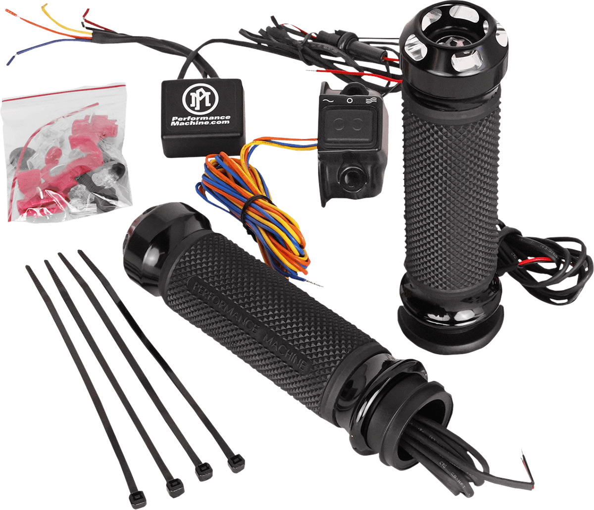 PERFORMANCE MACHINE (PM) 0631-0277 Apex Heated Grips - TBW - Contrast Cut