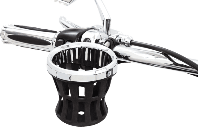 CIRO 0636-0024 Drink Holder - 1-1/4" Handlebar Mount - Chrome/Black Clamp — image 2 of 2
