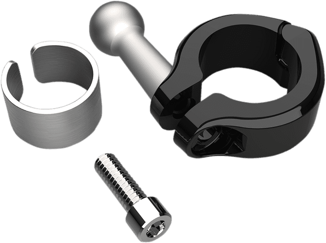 CIRO 0636-0161 Aluminum Clamp Kit - Ball Mount - 7/8" - 1" Handlebars - Black