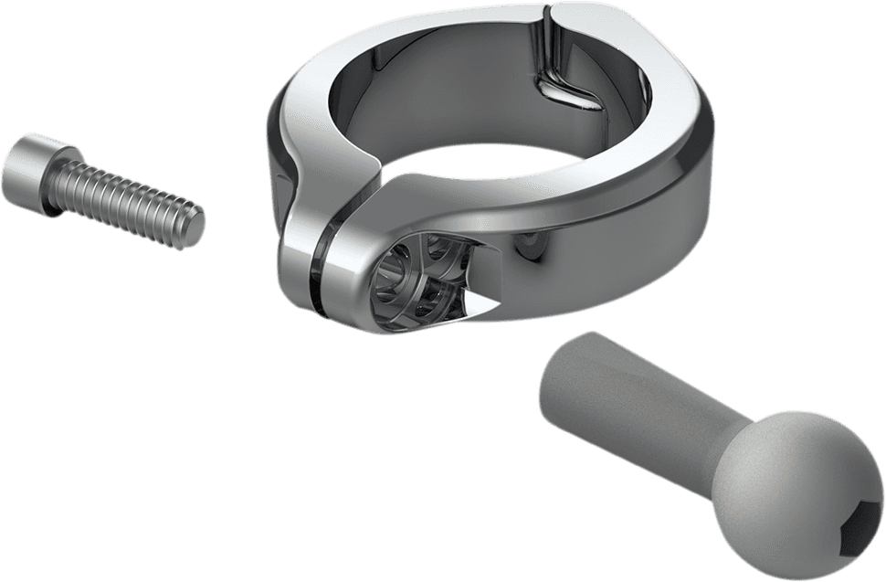 CIRO 0636-0181 Aluminum Clamp Kit - Ball Mount - 1-1/2" Handlebars - Chrome
