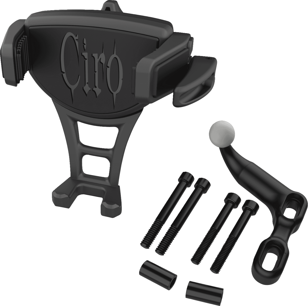 CIRO 0636-0571 Constrictor Phone Holder - Black - Black Offset Perch Mount