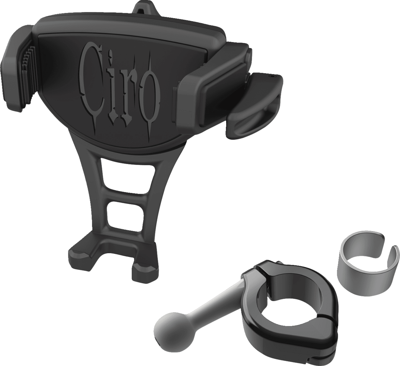 CIRO 0636-0573 Constrictor Phone Holder - Black - Black 7/8" | 1" Handlebar Mount