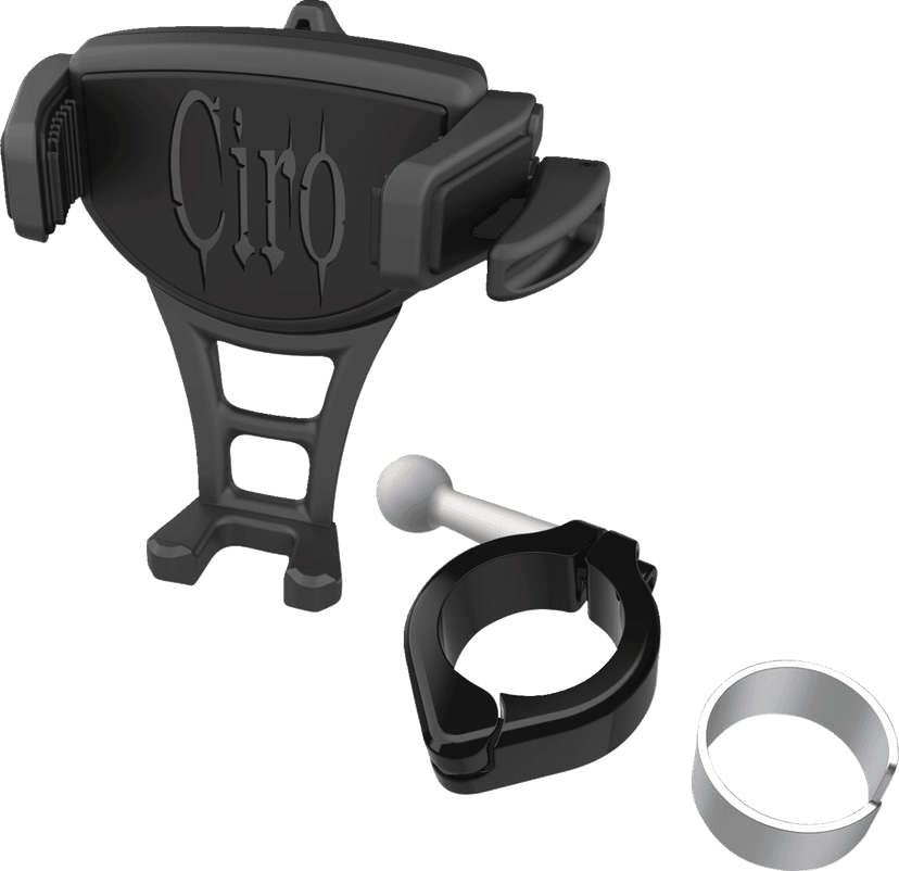CIRO 0636-0575 Constrictor Phone Holder - Black - Black 1-1/8" | 1-1/4" Handlebar Mount