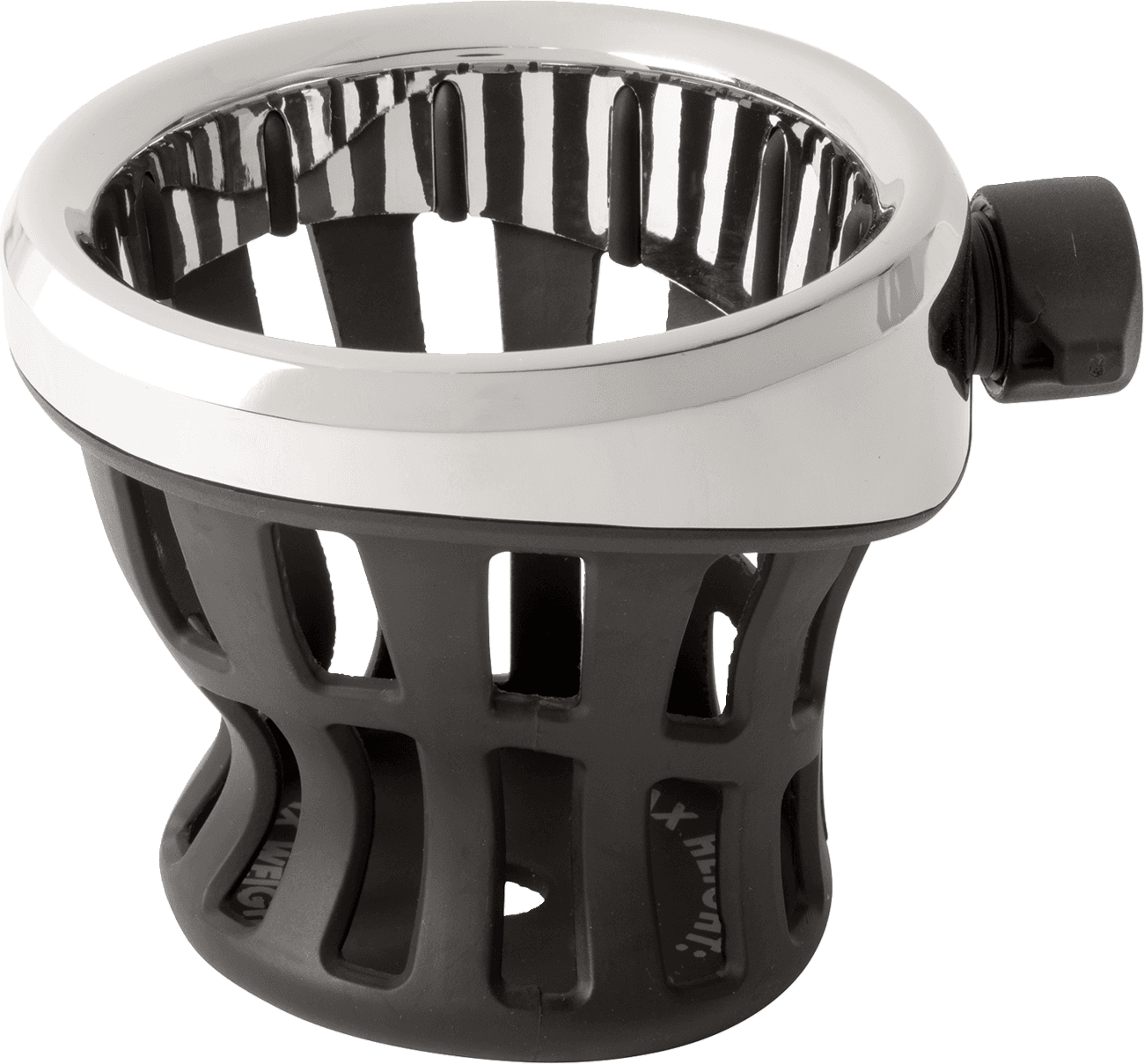 CIRO 0636-0586 Gen 2 Drink Holder - Chrome - Passenger - Black Mount