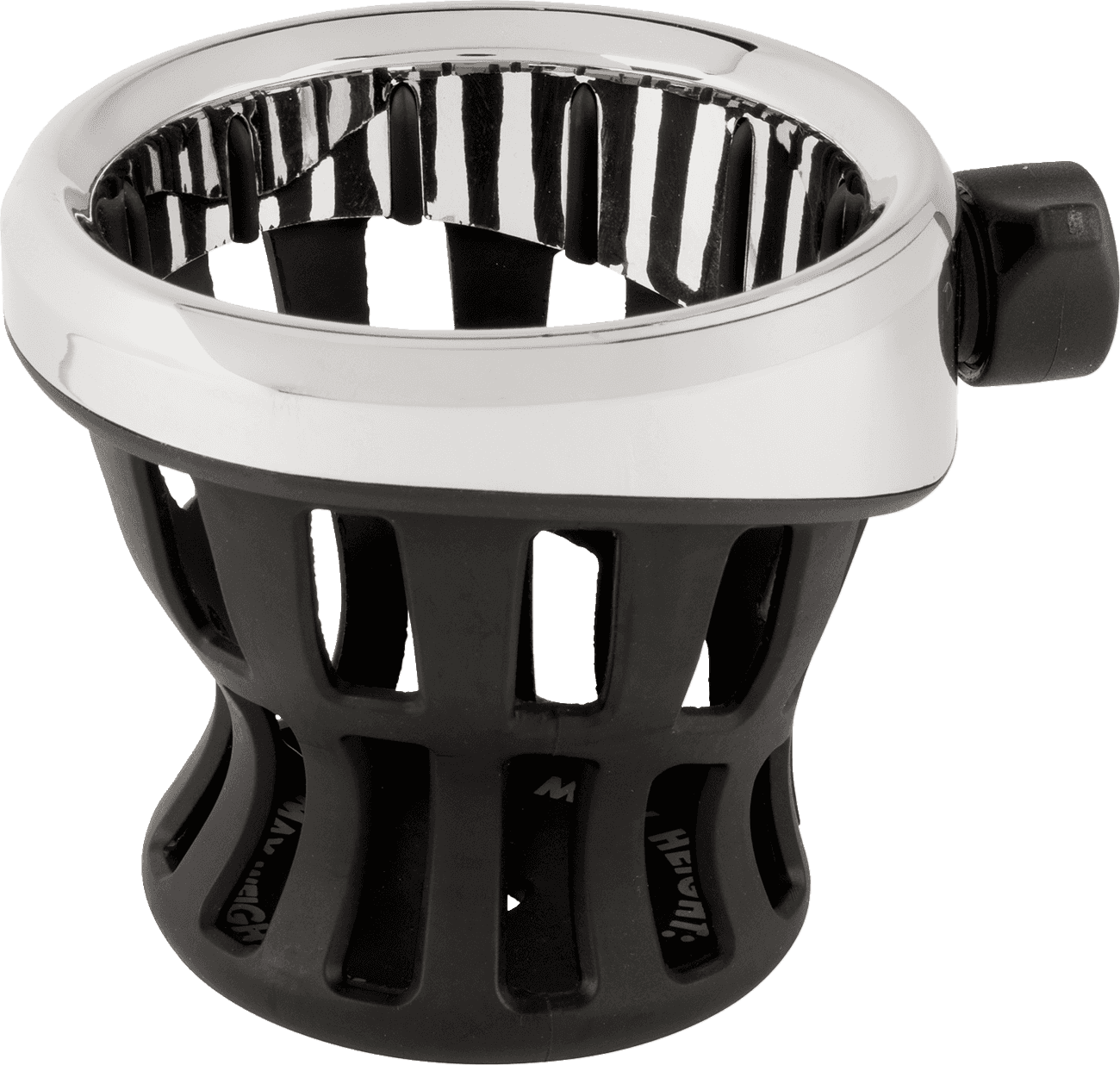 CIRO 0636-0587 Gen 2 Drink Holder - Chrome - Passenger - Black Mount