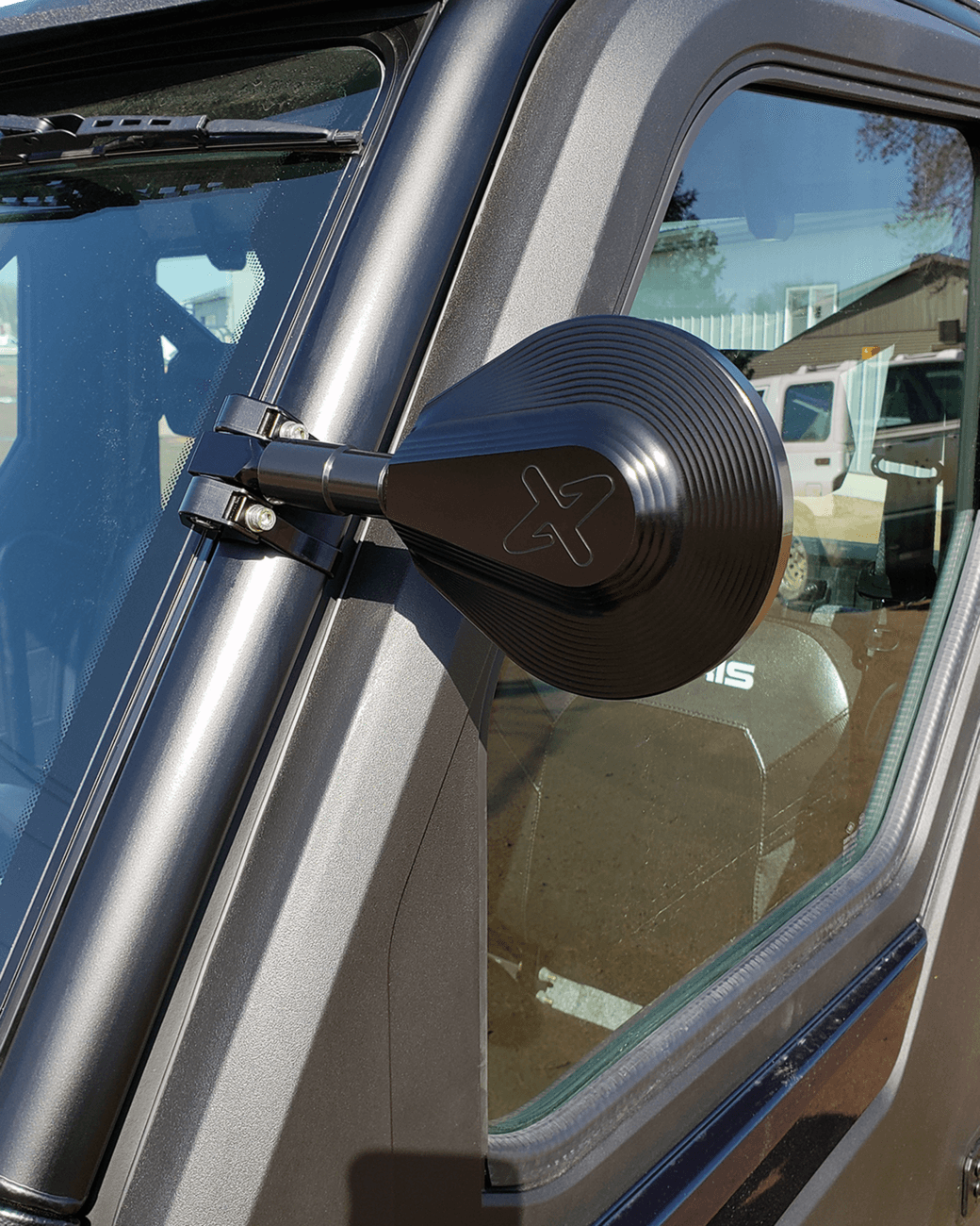 KLOCK WERKS 0640-1493 Mirror - Side View - Round - Black - Right - Kit