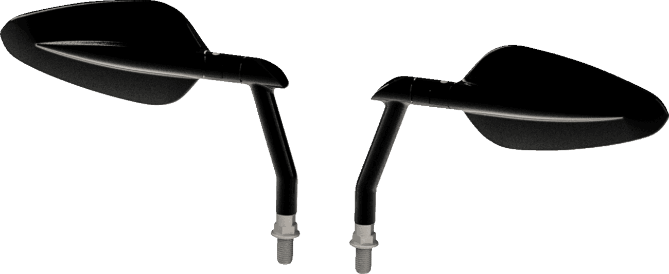 BURLY BRAND 0640-1577 Mirrors - Radar - Side View - Oval - Black