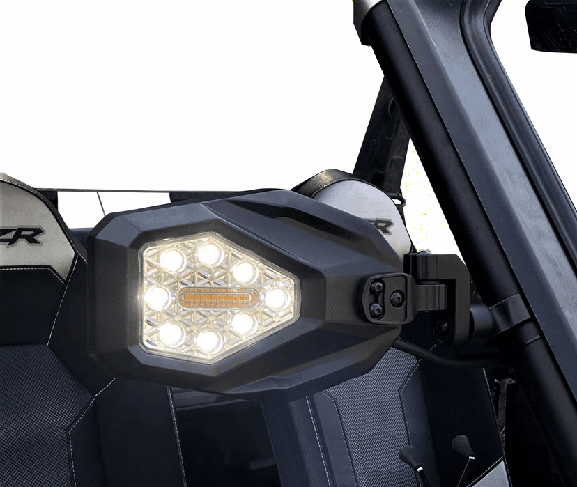 CUSTOM DYNAMICS 0640-1664 Mirrors - SXS - Side View - Hexagon - Black — image 2 of 3