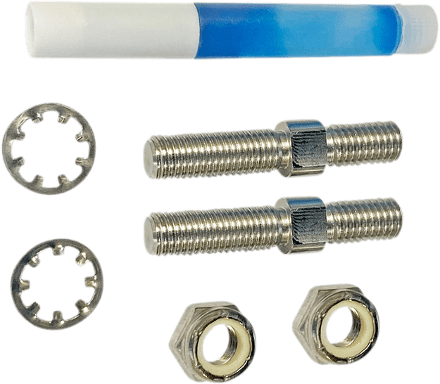 CUSTOM DYNAMICS 0641-0257 Adapter - Mirror - Chrome - M8 x 1.25 Right-Hand Thread/5/16"-24 Right-Hand Thread