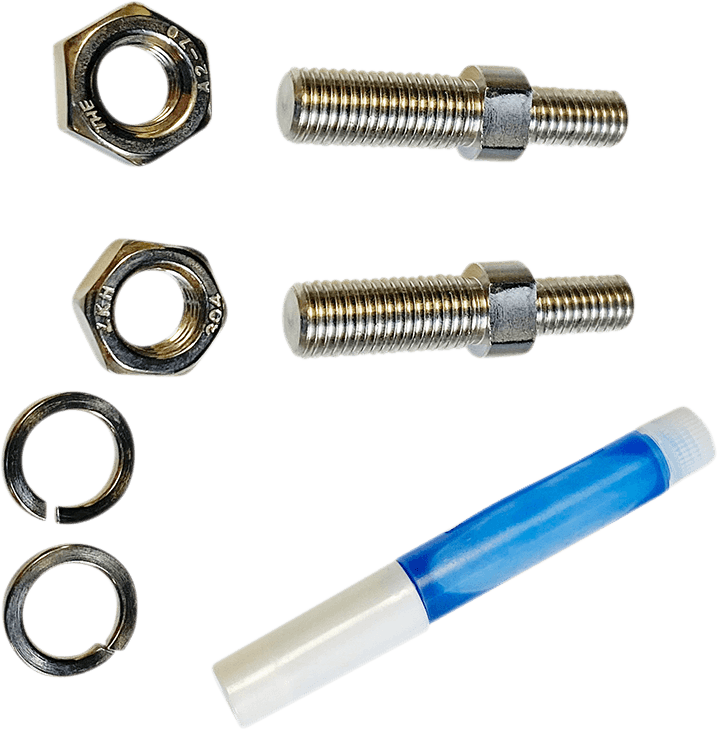 CUSTOM DYNAMICS 0641-0258 Adapter - Mirror - Chrome - M8 x 1.25/M10 x 1.25 Right-Hand Thread/Left-Hand Thread