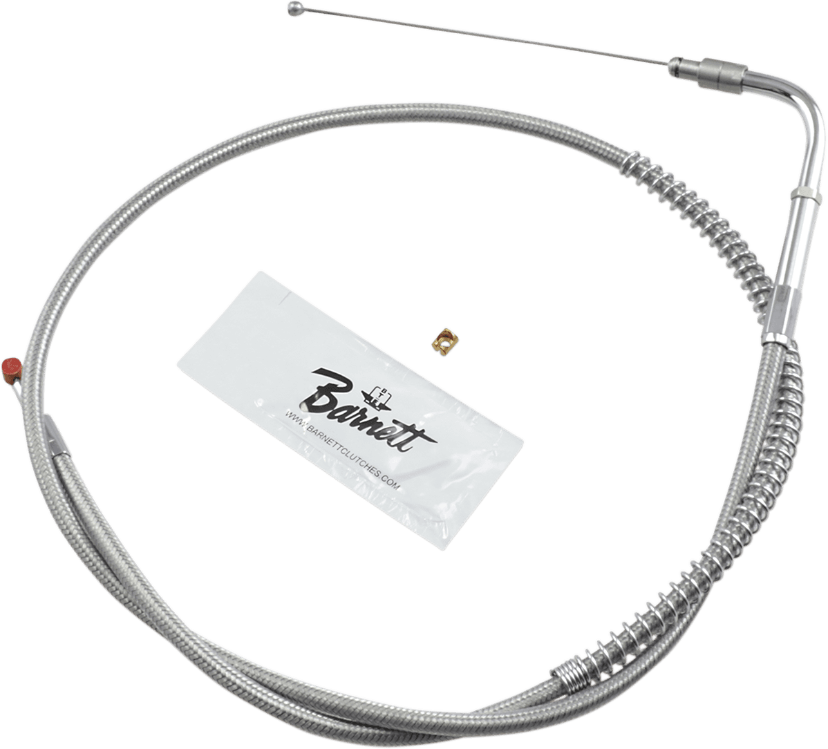BARNETT 0650-0499 Stainless Steel Throttle Cable - +6" - '06-'17 Softail/Dyna