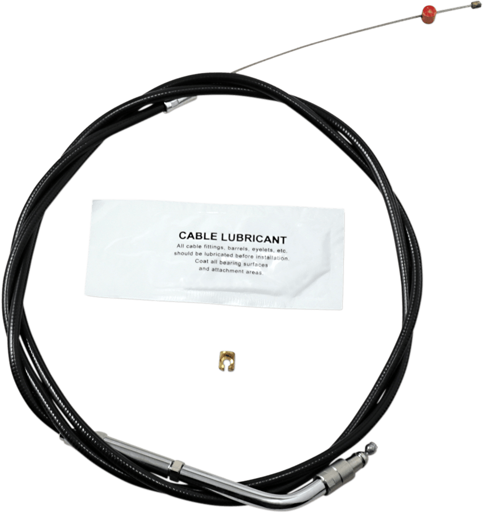 BARNETT 0650-0840 Black Vinyl Throttle Cable - +6" Size - 45-1/2" Length