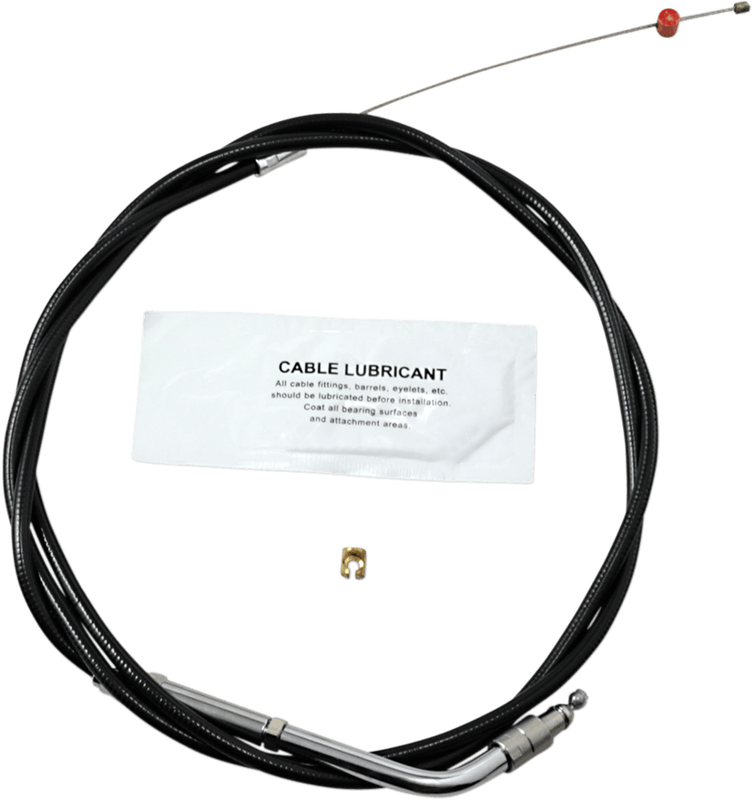 BARNETT 0650-0840 Black Vinyl Throttle Cable - +6" Size - 45-1/2" Length
