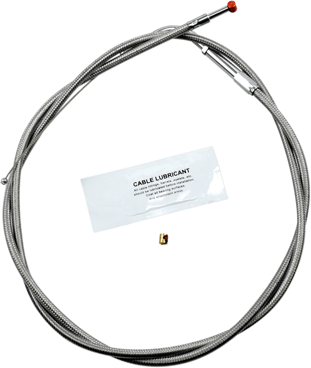 BARNETT 0650-1104 Stainless Steel Throttle Cable - +8" - '02-'07 Touring