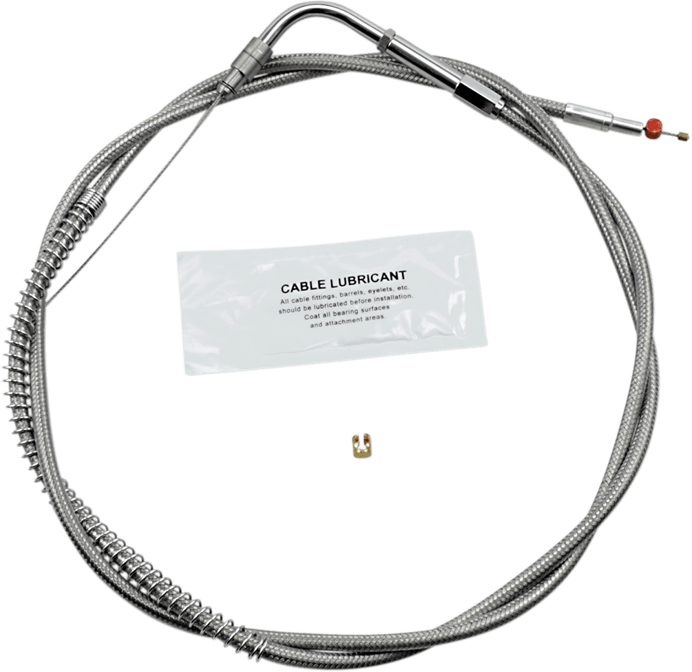 BARNETT 0650-1106 Stainless Steel Throttle Cable - +8" - '96-'01 Touring