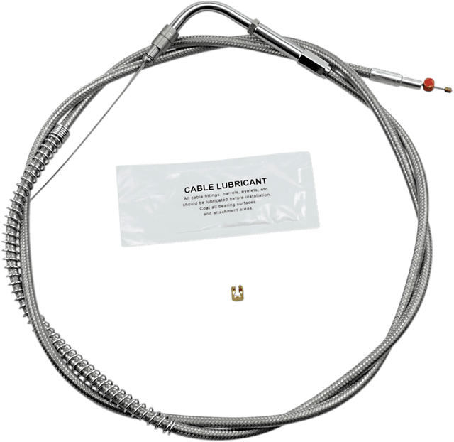 BARNETT 0650-1106 Stainless Steel Throttle Cable - +8" - '96-'01 Touring