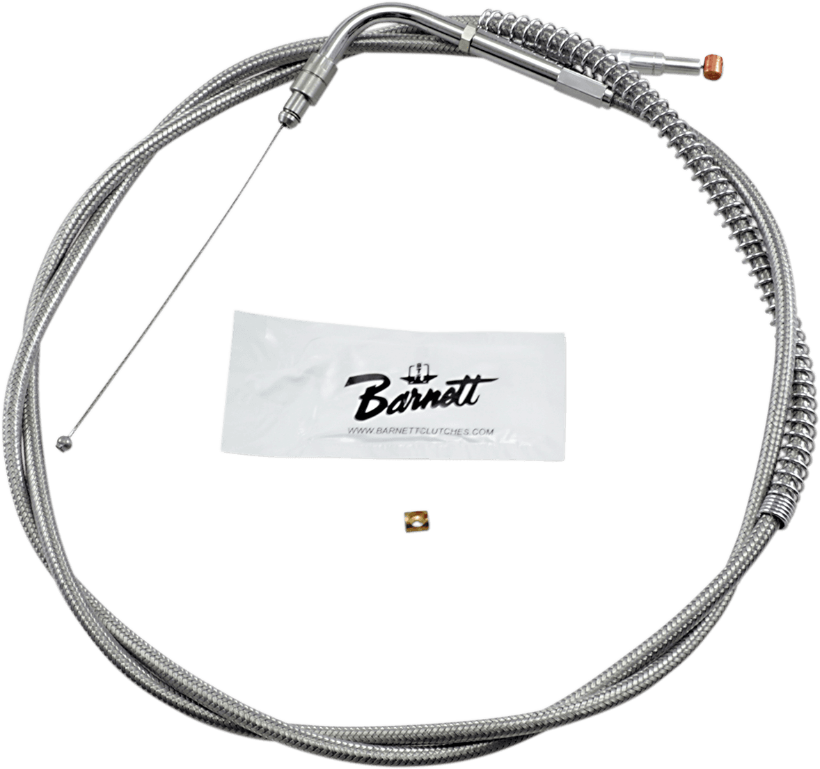 BARNETT 0650-1112 Stainless Steel Throttle Cable - +10" - '96-'01 Touring