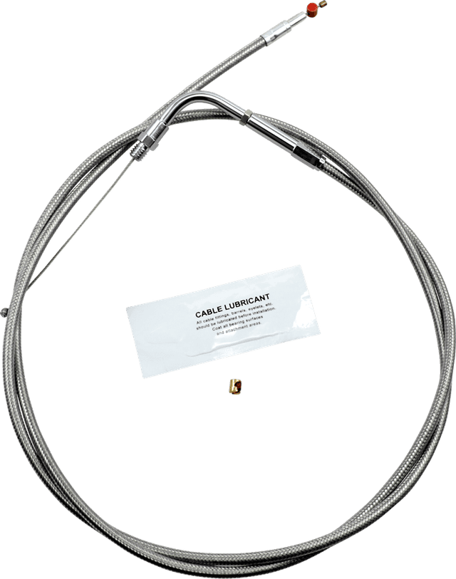 BARNETT 0650-1114 Stainless Steel Throttle Cable - +12" - '90-'95 Touring — image 1 of 2
