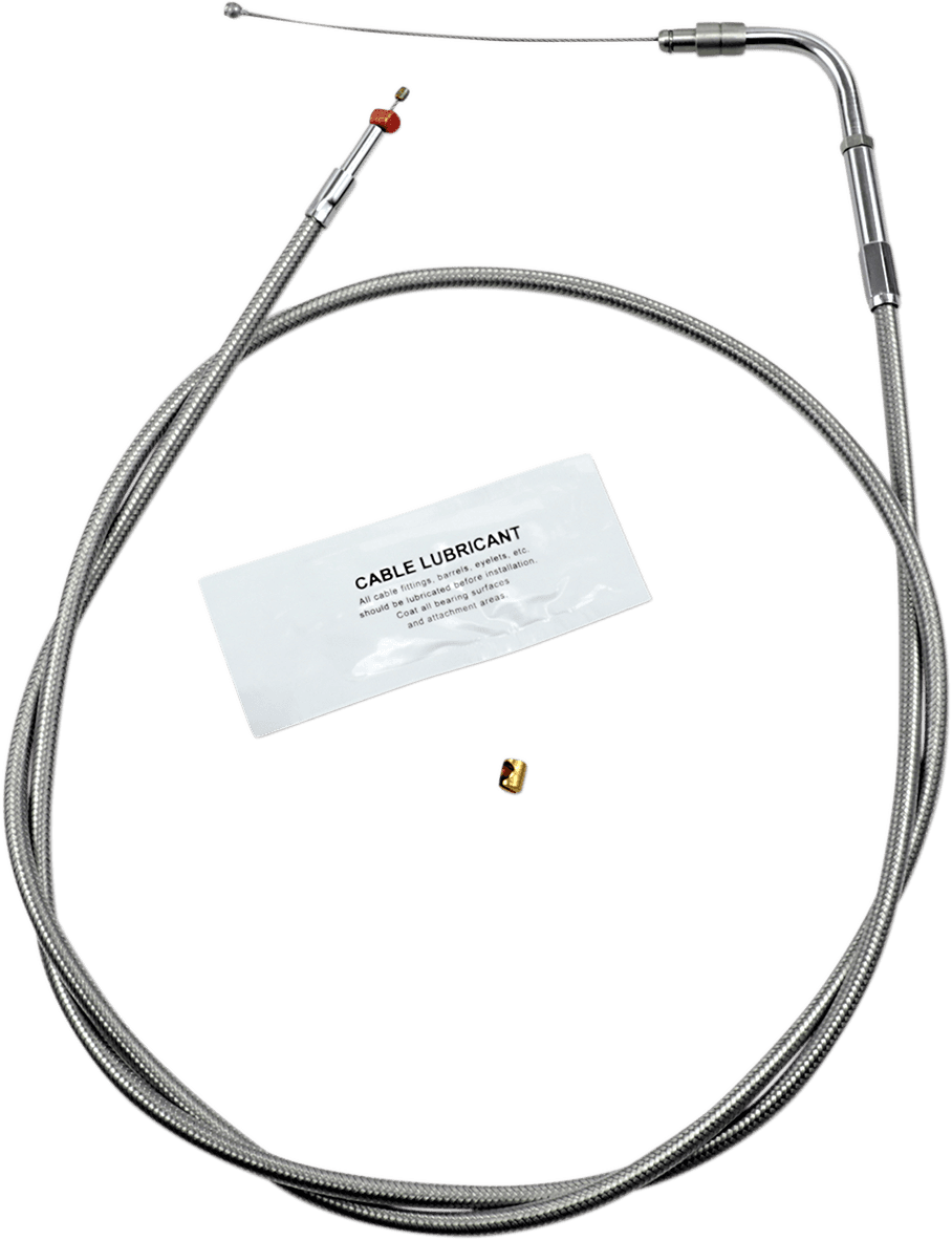 BARNETT 0650-1116 Stainless Steel Throttle Cable - +12" - '02-'07 FLH
