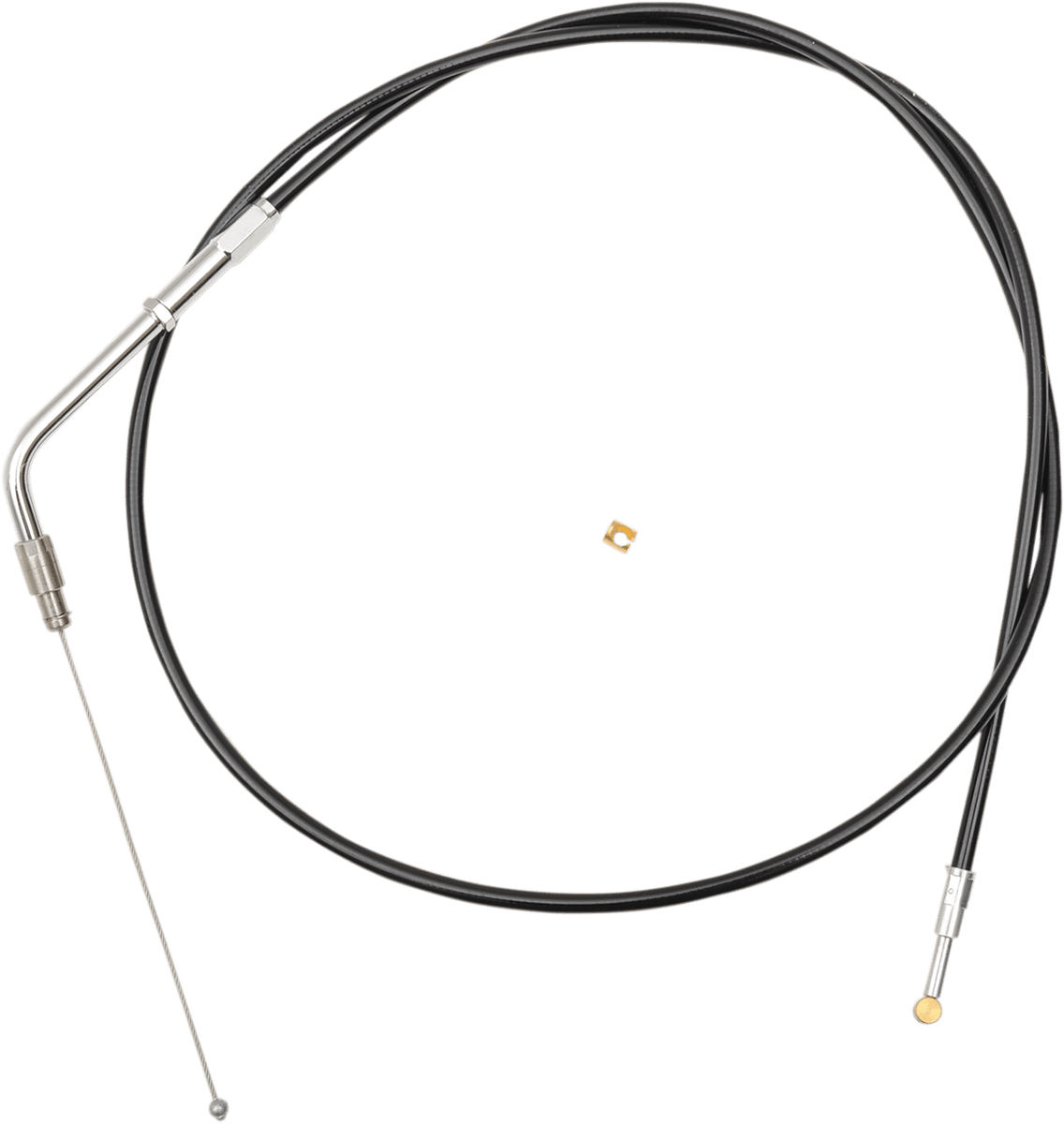 LA CHOPPERS 0650-1404 Black Vinyl Braided Handlebar Throttle Cable - 12"-14" - Softail
