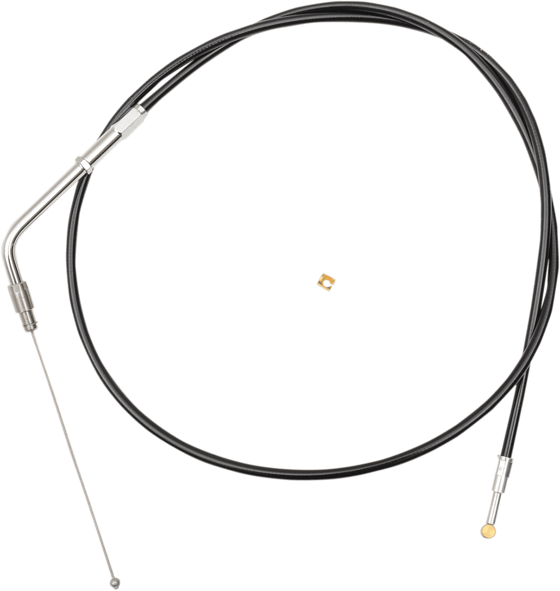 LA CHOPPERS 0650-1406 Black Vinyl Braided Handlebar Throttle Cable - 15"-17" - Softail