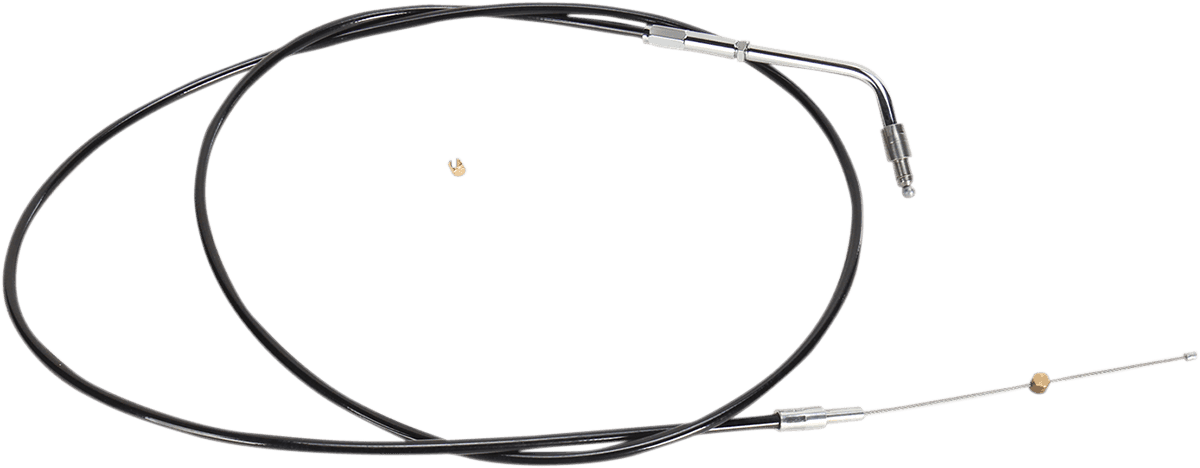 LA CHOPPERS 0650-1416 Black Vinyl Braided Handlebar Throttle Cable - 12"-14" - Touring