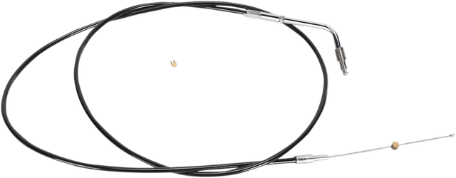 LA CHOPPERS 0650-1416 Black Vinyl Braided Handlebar Throttle Cable - 12"-14" - Touring