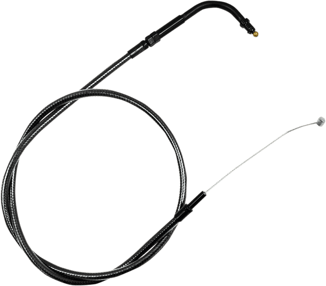 LA CHOPPERS 0650-1451 Midnight Braided Handlebar Throttle Cable - 15"-17" - Touring