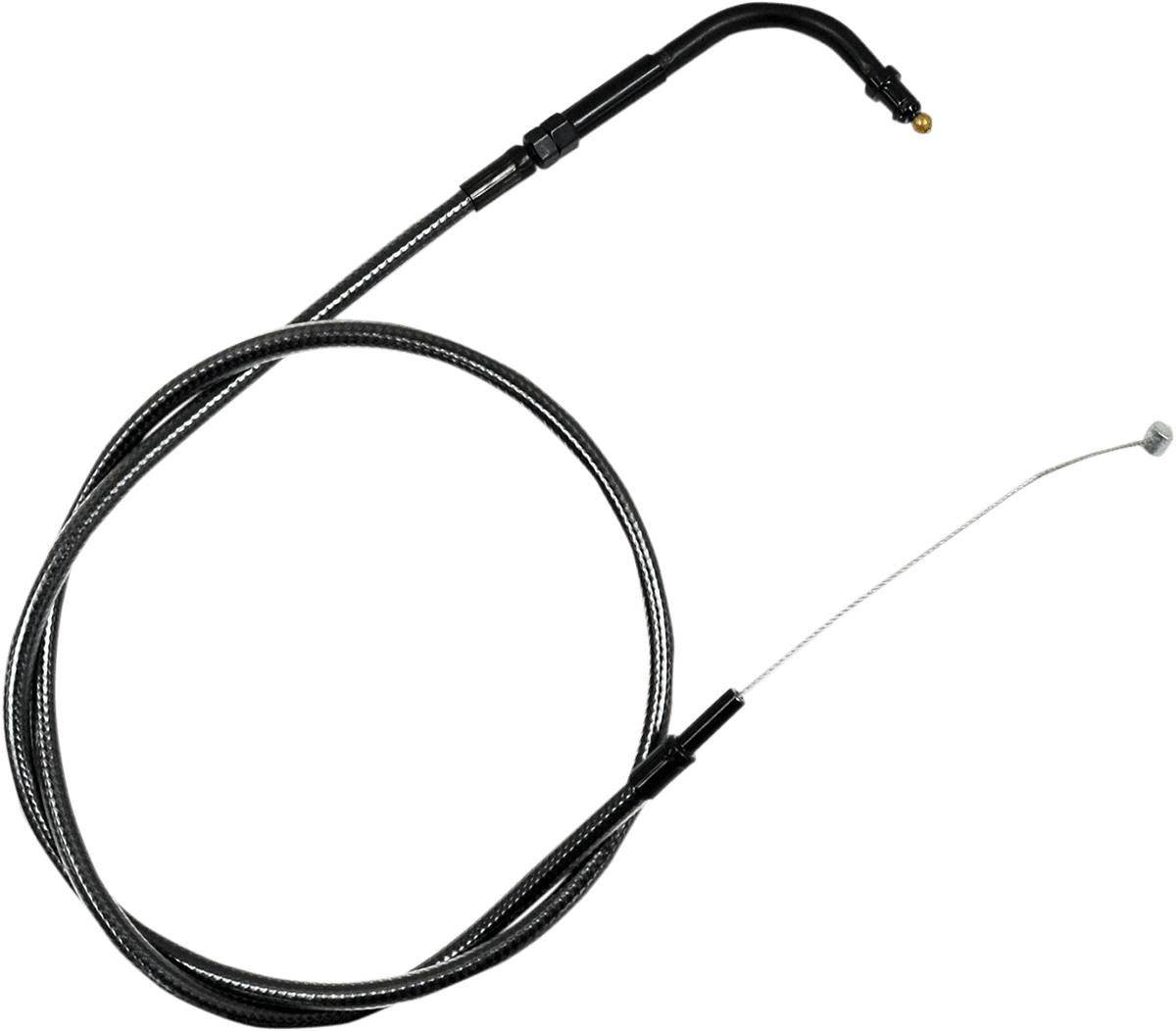 LA CHOPPERS 0650-1456 Midnight Braided Handlebar Throttle Cable - 12"-14" - Softail