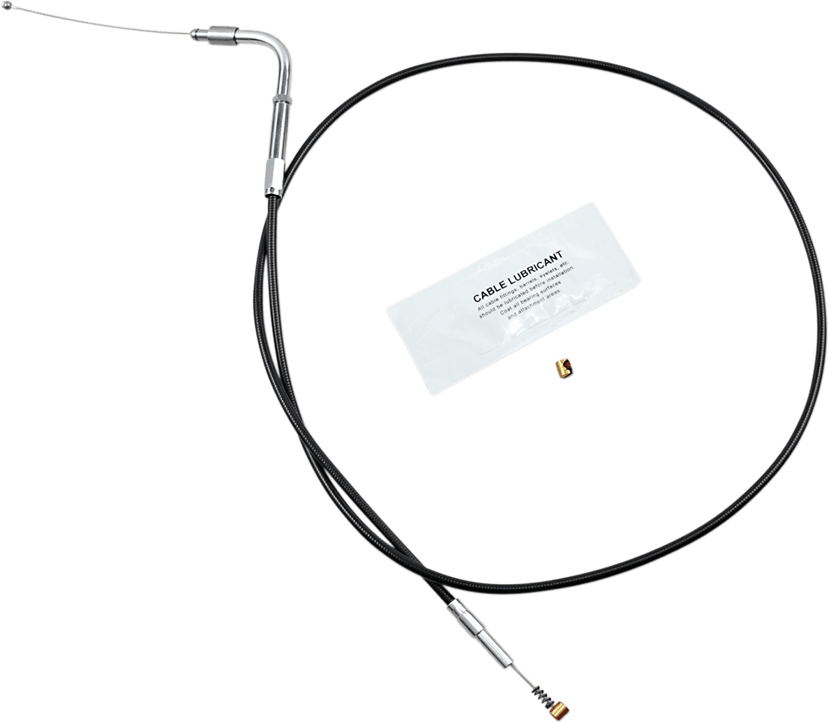 BARNETT 0651-0500 Black Vinyl Idle Cable - +6" Size - 37" Length