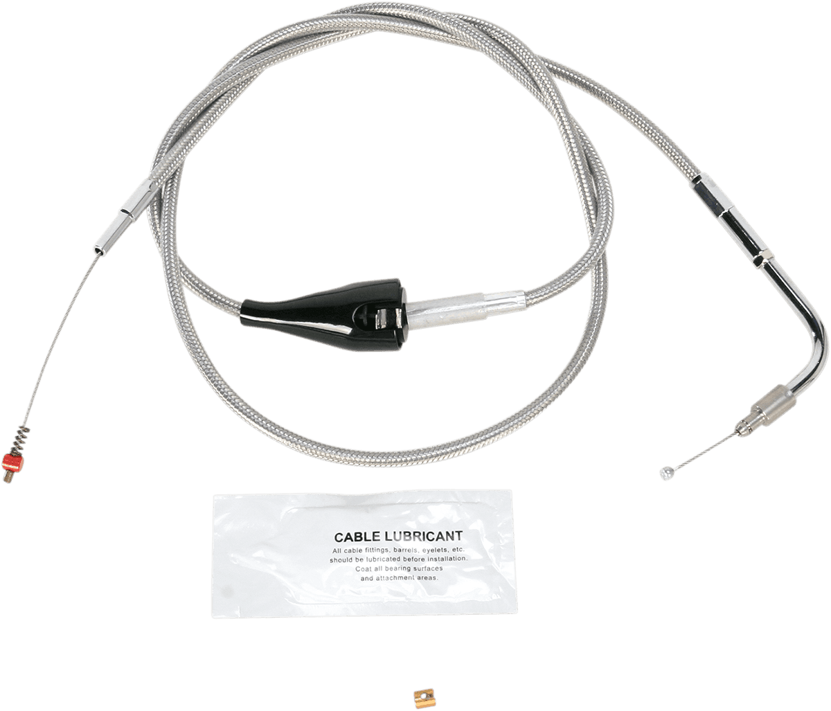 BARNETT 0651-0672 Stainless Steel Idle Cable - Cruise - +8" - '02-'07 FLH