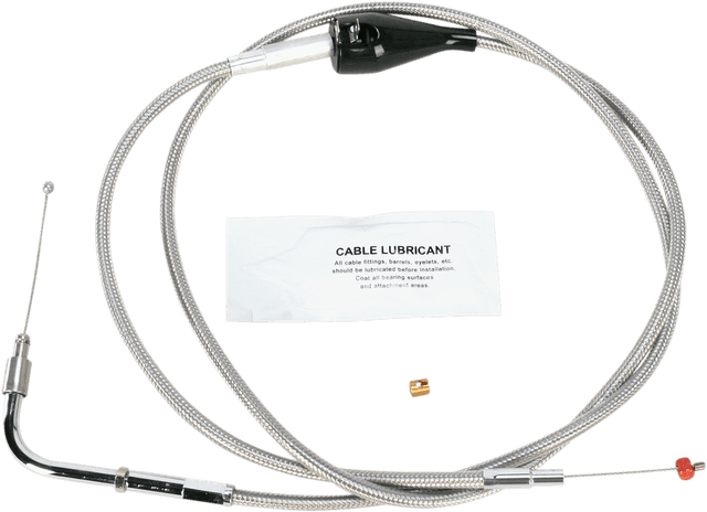 BARNETT 0651-0674 Stainless Steel Idle Cable - Cruise - +8" - '96-'01 Touring