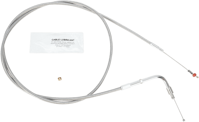 BARNETT 0651-0679 Stainless Steel Idle Cable - +10" - '02-'07 Touring