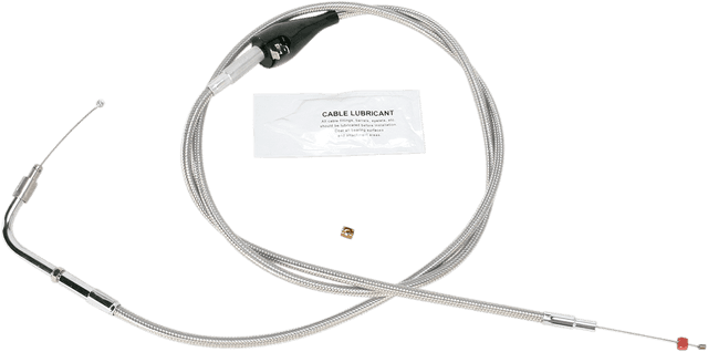 BARNETT 0651-0684 Stainless Steel Idle Cable - +10" - '96-'01 Touring