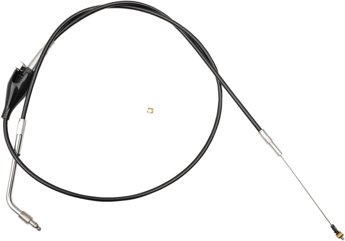 LA CHOPPERS 0651-0742 Black Vinyl Braided Handlebar Idle Cable - Mini - Touring