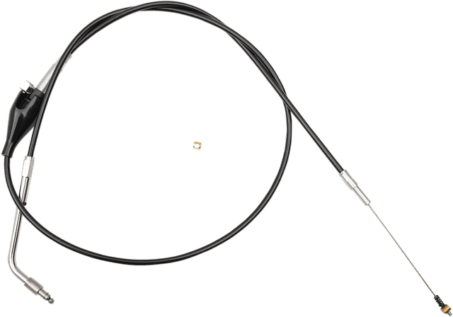 LA CHOPPERS 0651-0744 Black Vinyl Braided Handlebar Idle Cable - 12"-14" - Touring