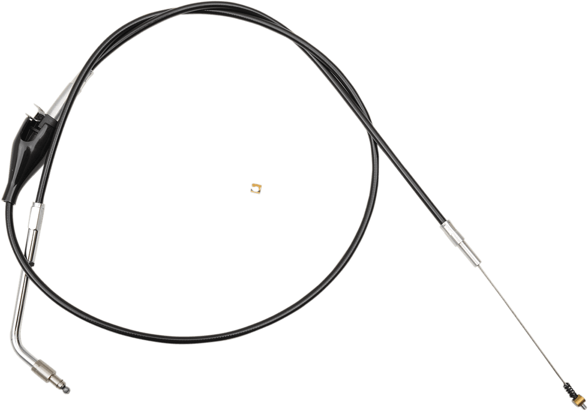 LA CHOPPERS 0651-0762 Black Vinyl Braided Handlebar Idle Cable - 12"-14" - FLD/FXDWG
