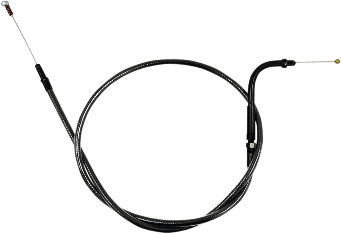 LA CHOPPERS 0651-0798 Midnight Braided Handlebar Idle Cable - 15"-17" - Sportster