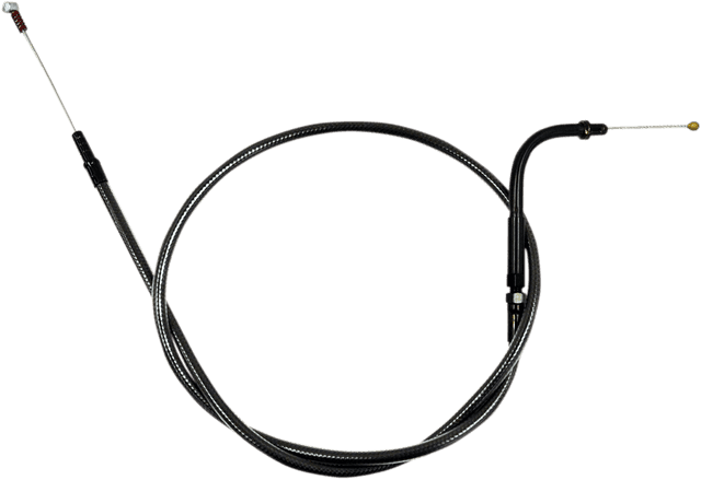 LA CHOPPERS 0651-0798 Midnight Braided Handlebar Idle Cable - 15"-17" - Sportster