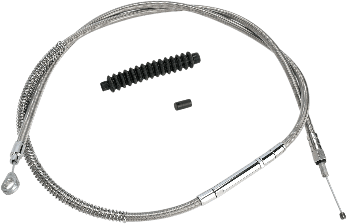 BARNETT 0652-0513 High-Efficiency Stainless Steel Clutch Cable for Harley-Davidson - +6" - '89-'06 Touring