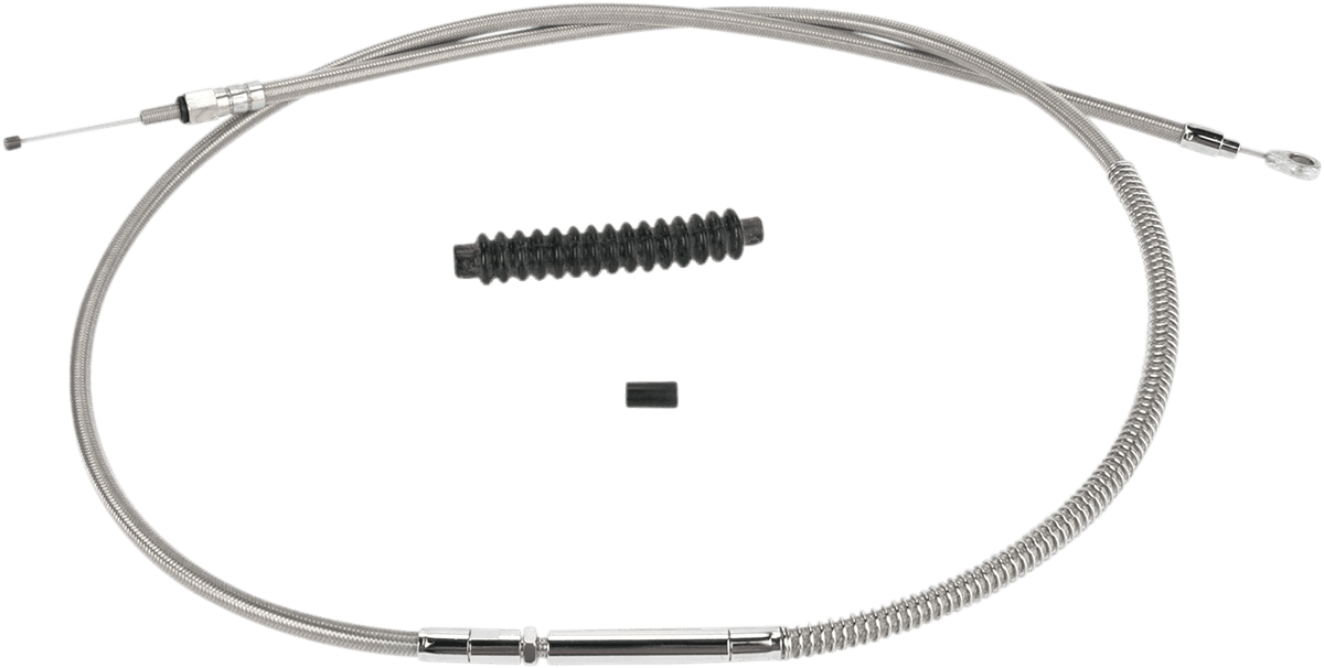 BARNETT 0652-0536 High-Efficiency Stainless Steel Clutch Cable for Harley-Davidson - +6" - '87-'99