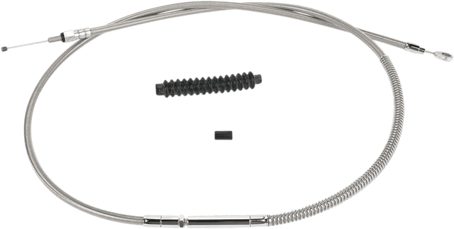 BARNETT 0652-0536 High-Efficiency Stainless Steel Clutch Cable for Harley-Davidson - +6" - '87-'99