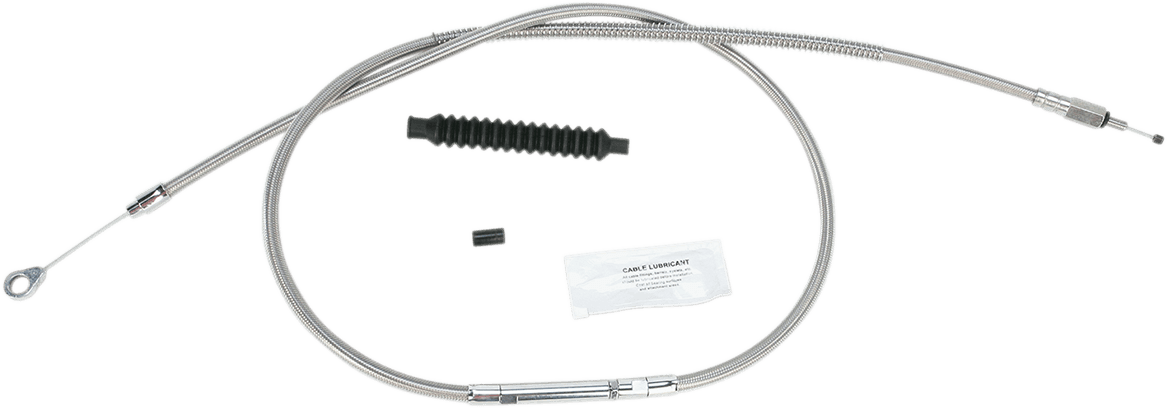 BARNETT 0652-1241 High-Efficiency Stainless Steel Clutch Cable for Harley-Davidson - +6" - '06-'16 Dyna