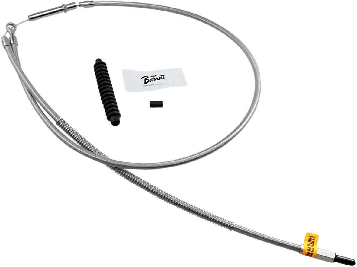 BARNETT 0652-1246 High-Efficiency Stainless Steel Clutch Cable for Harley-Davidson - +6" - '08-'16 Touring/Trike