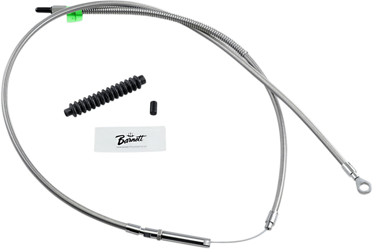 BARNETT 0652-1547 High-Efficiency Stainless Steel Clutch Cable for Harley-Davidson - +8" - '08-'16 Touring/Trike
