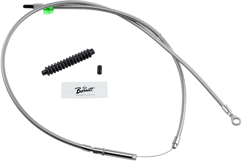 BARNETT 0652-1547 High-Efficiency Stainless Steel Clutch Cable for Harley-Davidson - +8" - '08-'16 Touring/Trike
