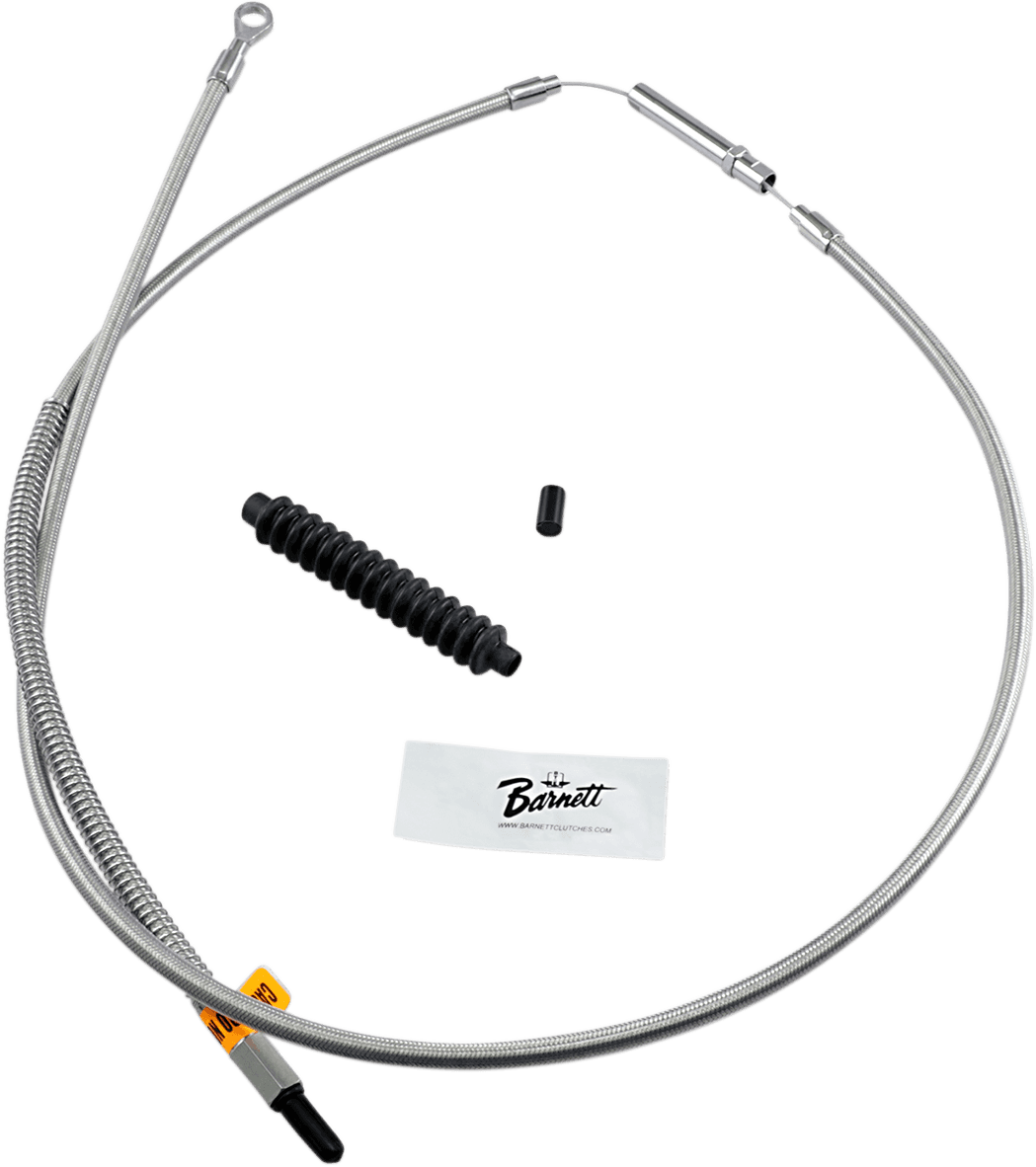 BARNETT 0652-1548 High-Efficiency Stainless Steel Clutch Cable for Harley-Davidson - +10" - '89-'06 Touring
