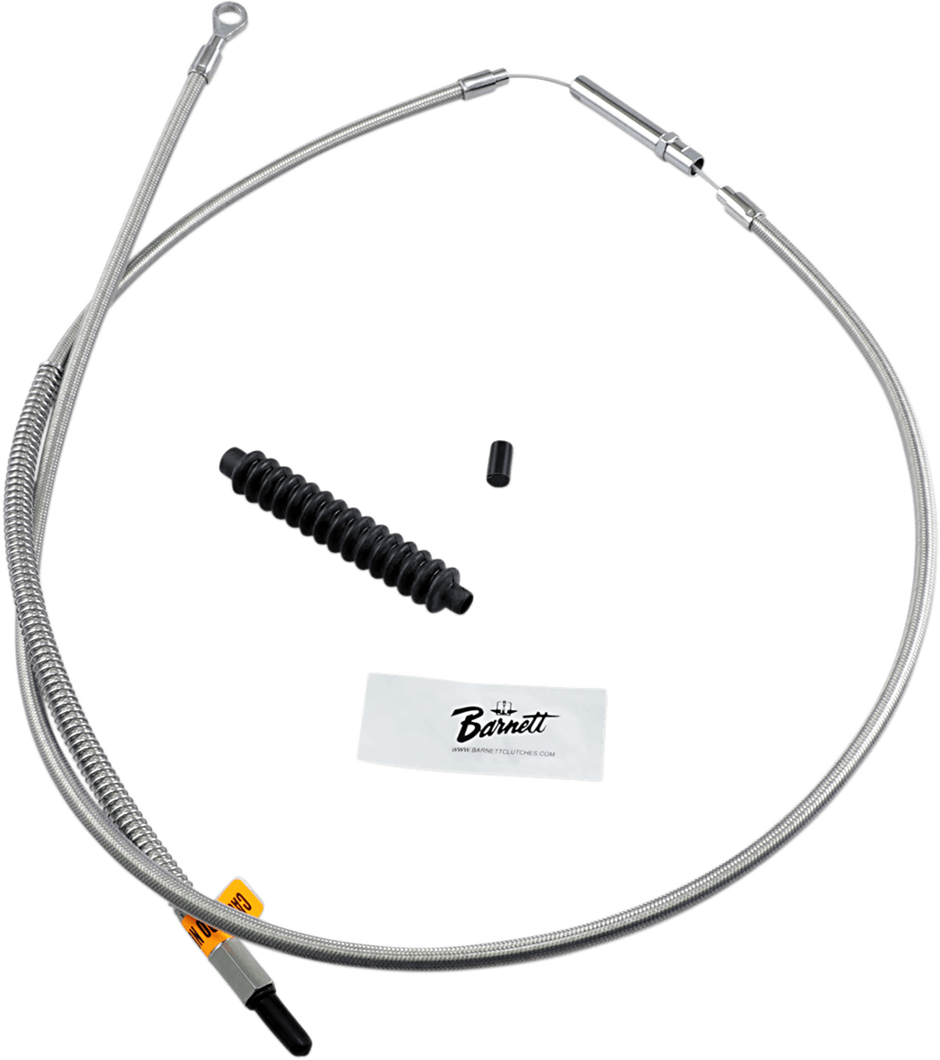 BARNETT 0652-1548 High-Efficiency Stainless Steel Clutch Cable for Harley-Davidson - +10" - '89-'06 Touring