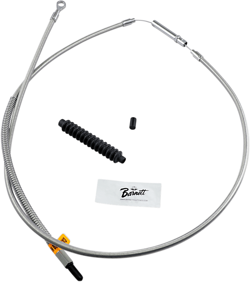 BARNETT 0652-1548 High-Efficiency Stainless Steel Clutch Cable for Harley-Davidson - +10" - '89-'06 Touring